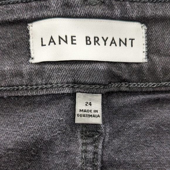 Lane Bryant 24 Plus Size High Rise Girlfriend Straight Black Signature Fit Black - Picture 3 of 6